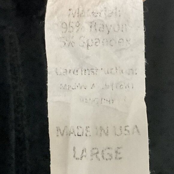 Popana Black Maxi Skirt, size large, 95% rayon, 5% spandex, 5.5" drop waist - Picture 10 of 10